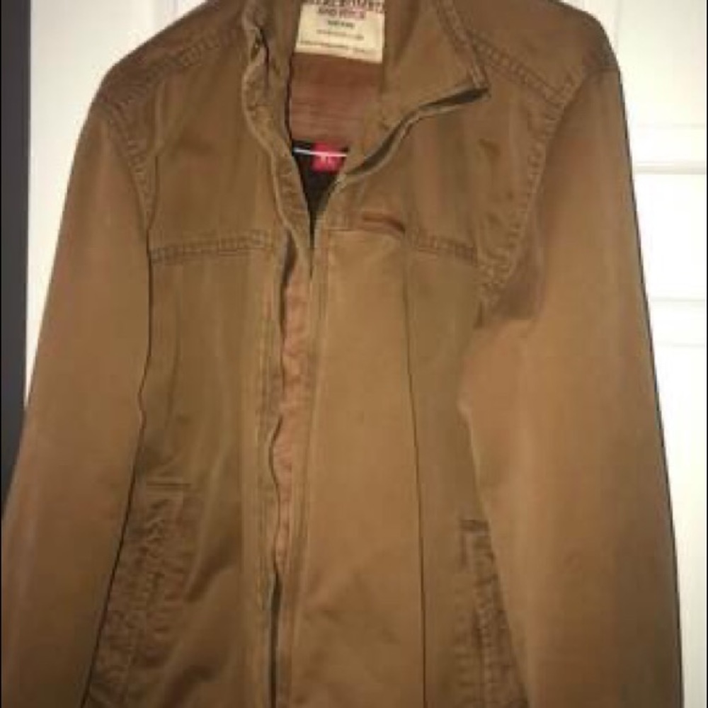 Men's Brown Canvas Jacket - Unbranded